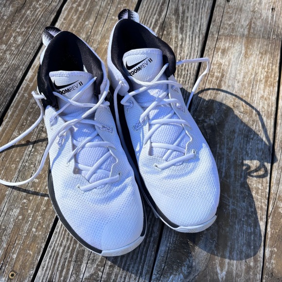 Nike Other - Nike Zoom Rev II Men's White black Basketball Shoes Size 11.5 EUC